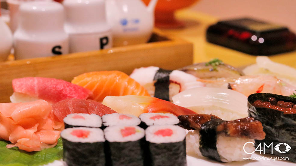 Berbagai pilihan sushi