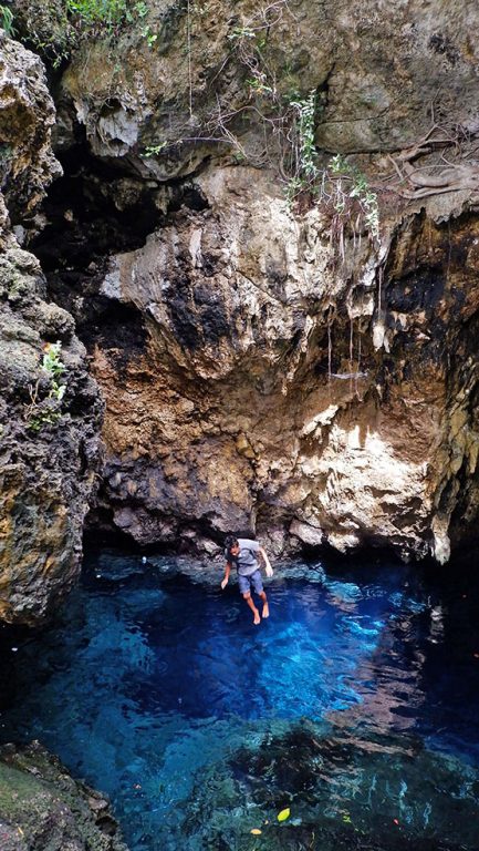 Cliff jumping